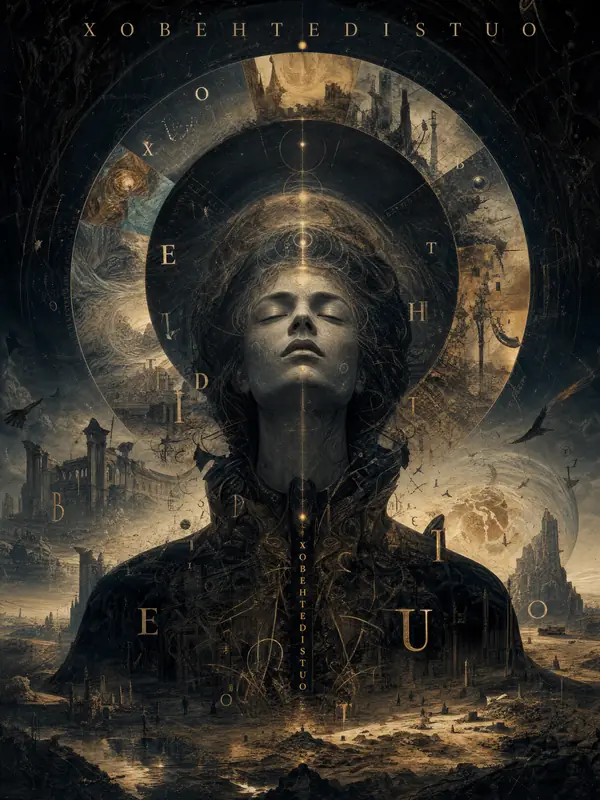 A portrait artwork in the celestial brand style.
