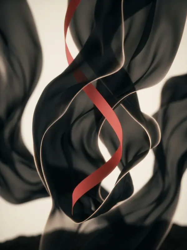 Generative art in the brand palette.
